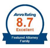 Avvo Rating 8.7 Excellent Featured Attorney Family